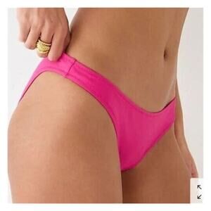 J. CREW Women's XXL Heritage Bikini Bottom Radiant Fuchsia High Leg NEW NWT